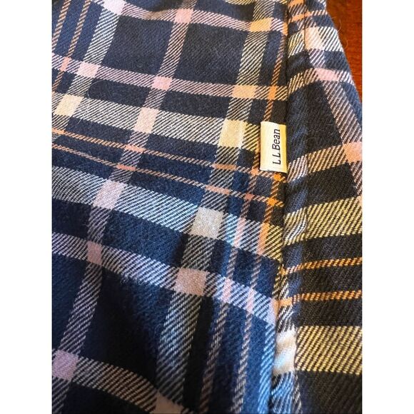 LL Bean Day breeze Shirt Womens M Short Sleeve Button Up Flannel Pocket Plaid - Picture 5 of 7